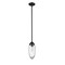 Z-Lite Arden Pendant, 1-Light, 4.5 In.W x 11.5 In.H, Matte Black/Clear 651P-ROD-MB - alternate 5